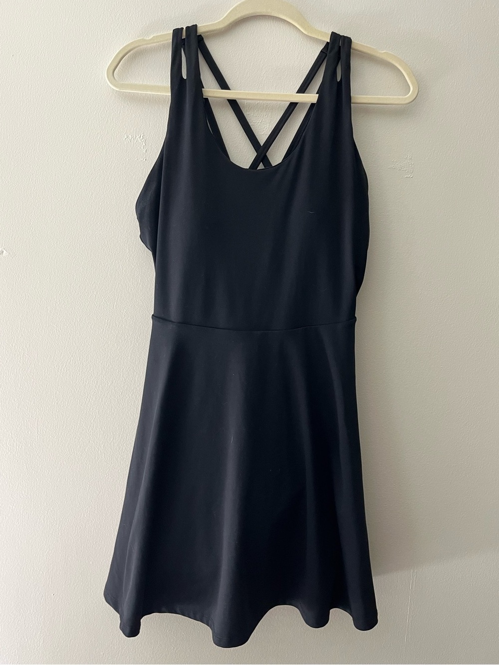 Fabletics Black Strappy Fit-and-Flare Mini Dress